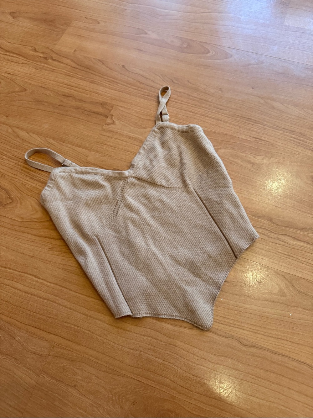 Kids Cream Ribbed One-Piece Swimsuit